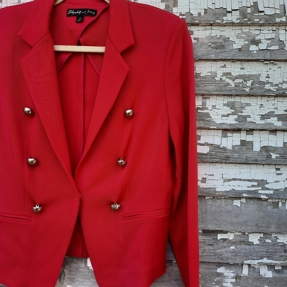 🌟 ELIZABETH AND JAMES FUCHSIA BLAZER size 10 - Picture 5 of 5